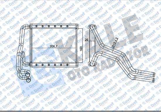 KALE 360810 Kalorifer Radyatörü Hyundai Elantra 1.6l G4fg 15-20 / 1.6l D4fb 16-20 - Aleminyum